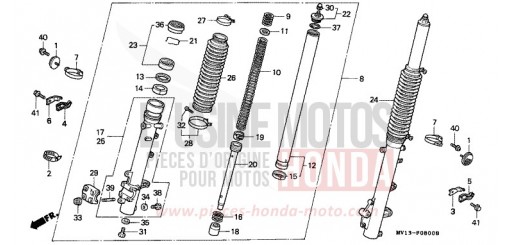 GABEL, VORNE XRV750M de 1991